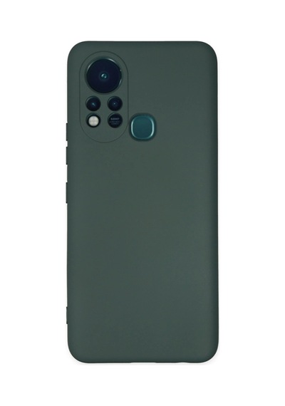 İnfinix Hot 11s Kılıf Nano İçi Kadife Silikon - Koyu Yeşil -