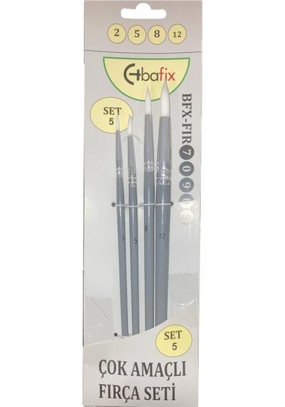 Bafix Fırça Seti Set-5 Sap Gri 2-5-8-12 4 Lü Bfx-fır70905