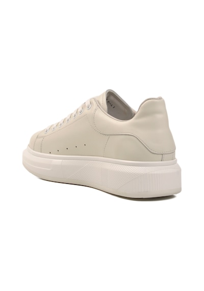 Beyaz Hakiki Deri Erkek Sneaker 152-21028 M Beyaz-beyaz Beyaz