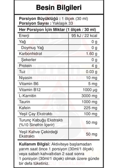 Thermonator L-carnitine 1000 Ml Diğer