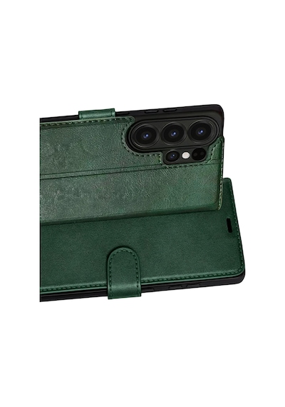 Gld-spt- Newface Samsung Uyumlu Galaxy S26 Ultra Trend S Plus Kapaklı Kılıf - Yeşil