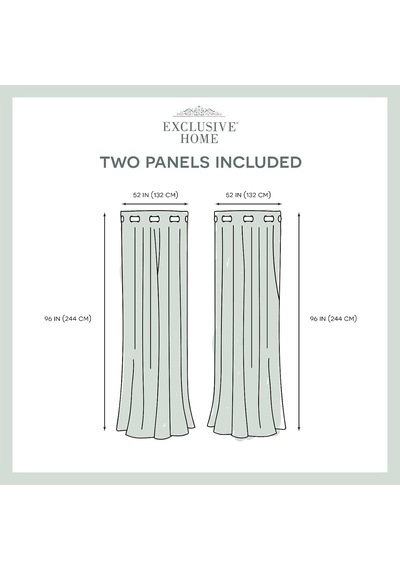 Curtains Saten Gt Fitilli Dokuma Oda Karartma Halkası Üst Perde Paneli Çifti, 52x96, Safir Deniz Mavisi, 2 Adet
