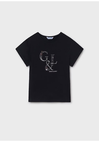 Mayoral Kız Çocuk T-shirt 854m Siyah