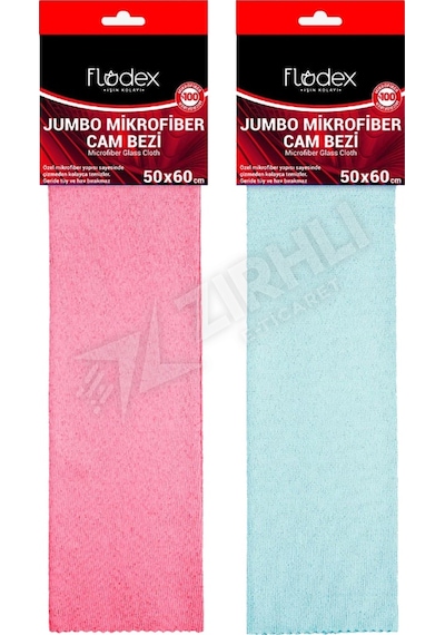 4 Adet Flodex Jumbo Mikrofiber Cam Bezi 50x60 Renkli