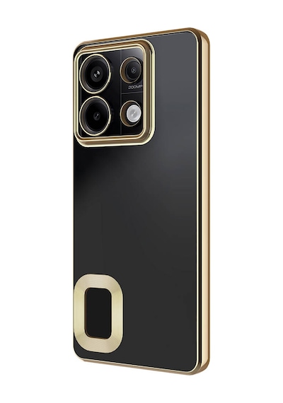 Ekılıf - Xiaomi Redmi Note 13 Pro 5g Uyumlu Kılıf Kamera Korumalı Logo Gösteren Omega Kapak - Gold