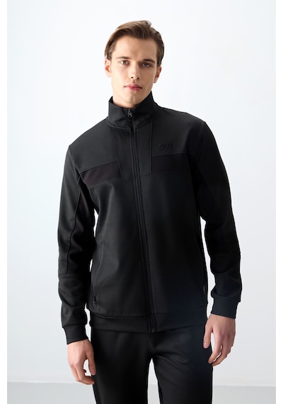 Tommy Life Siyah Yüzeyi Dokulu Standart Fit Nakışlı Erkek Eşofman Takım - 85248 Siyah