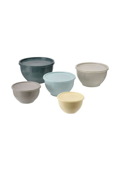 Sumuhome Garnıtyren Plastik Saklama Kabı Seti 5 Parça Ikea 60480129 Çok Renkli