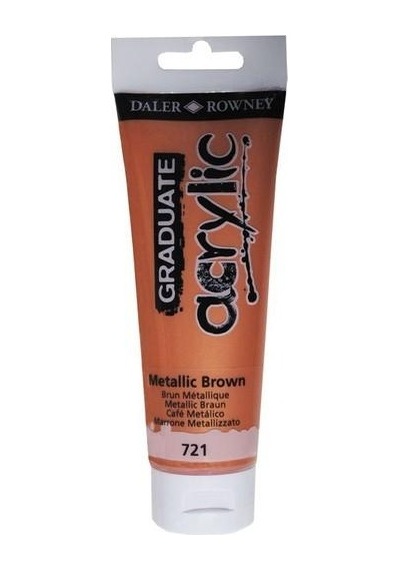 Daler Rowney Akrilik Boya 120 Ml-721 Metalic Brown