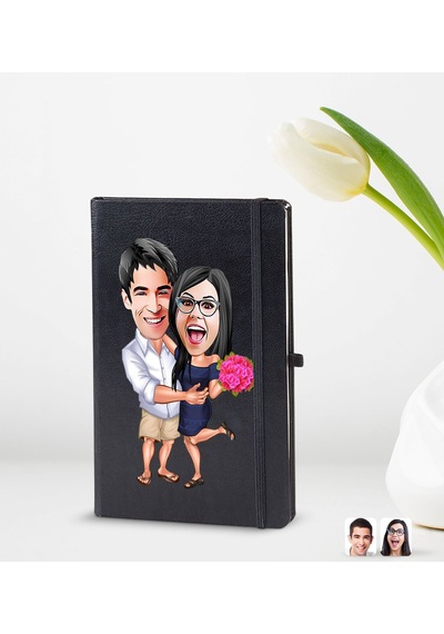 Bk Gift Kişiye Özel Sevgililer Karikatürlü 2 Li Defter Seti, Sevgiliye Hediye, Sevgililer Günü Hediyesi, Doğum Günü Hediyesi-3 Çok Renkli