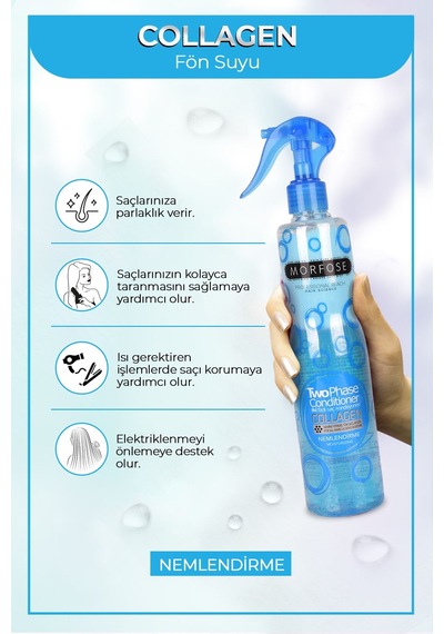 Morfose Collagen Kuru Saçlar Için Fön Suyu Mavi Su 400 Ml