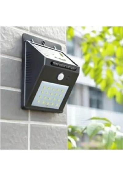 20 Led'li Sensörlü Solar Bahçe Balkon Duvar Lambası