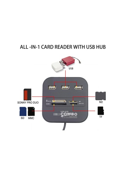 Okuyucu Usb 3 Hub Kart Okuyuculu Usb Kartı Usb 3 Hepsi Bir Arada
