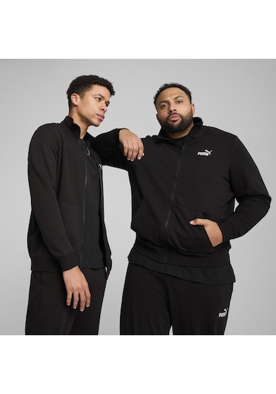 Puma Essentials No 1 Logo Track Erkek Siyah Dik Yaka Ceket Siyah