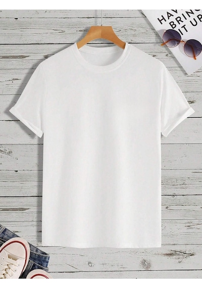 Trust Mast Süprem T-shirt - Beyaz Baskılı Oversize Bisiklet Yaka Kısa Kol Tişört Beyaz