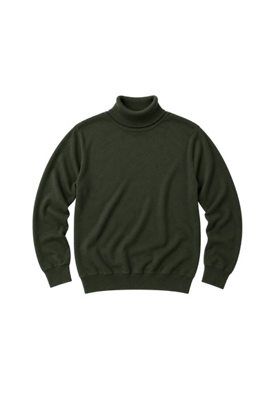 Battalmoda Erkek Büyük Beden Haki Tam Balıkçı Pamuklu Kazak 3xl-4xl-5xl-6xl