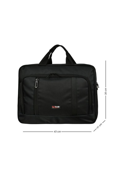 Galb Leather Unisex Siyah 16.5 Inc Laptop & Evrak Cantasi