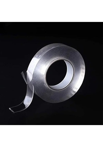 3 Metre Şeffaf Çift Taraflı Nano Bant - Kuvvetli Yapıştırıcı 0,13mm X 48mm X 25mt