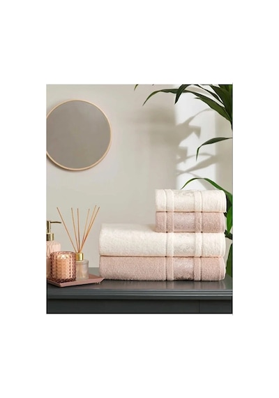 Özdilek Best Hamam Seti, Banyo Havlu Takımı-camellia Bej Krem Bej - Krem