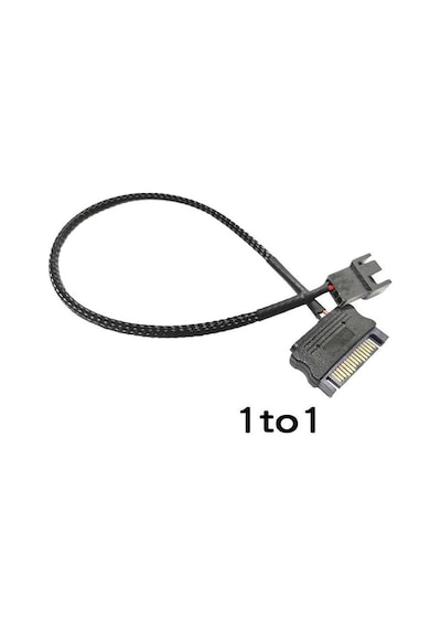 4903 Sata Power To Fan Çevirici Y Pwm Çoklayıcı Splitter Kablosu 1 Port 2 Pin