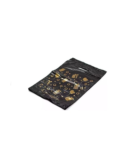 Arma Baskılı Mini Blok Poşet Torba No: 0 Siyah 100'lü 20 x 30 CM