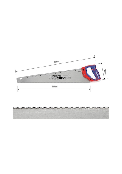 Workpro Wp215012 550mm Sk5 11 Tpı Ağır Hizmet Tipi El Testeresi