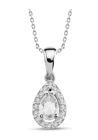0.18 Ct Damla Pırlantalı  Kolye