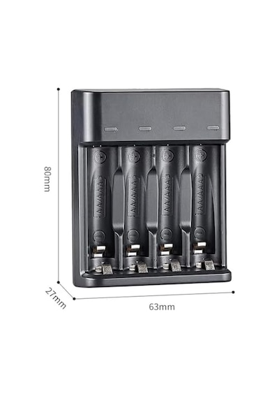 Pil Şarj Cihazı Dört Yuvalı - 1.2v Ni-mh/ni-cd Aa/aaa/gt-bc07