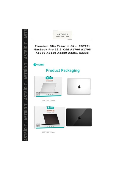 Premium Ofis Tasarım Okul Coteci Apple MacBook Uyumlu Pro 13.3 Kılıf A1706 A1708 A1989 A2159 A2289 A2251 A2338 Çok Renkli