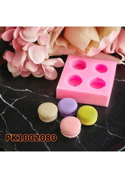 Pk1002080 - Silikon Kalıp Mum Kalıbı Minik Makaron 4lü