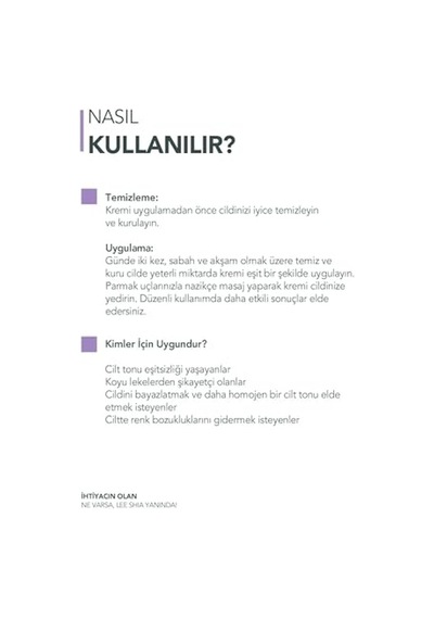Tr Cilt Beyazlatıcı Leke Kremi 100 Ml Rıce Bran, Nıacınakarın Bölgesi, Arbutın, Spf15
