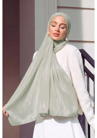 Olcay Yoryo İpek Abiye Şal Mint 103
