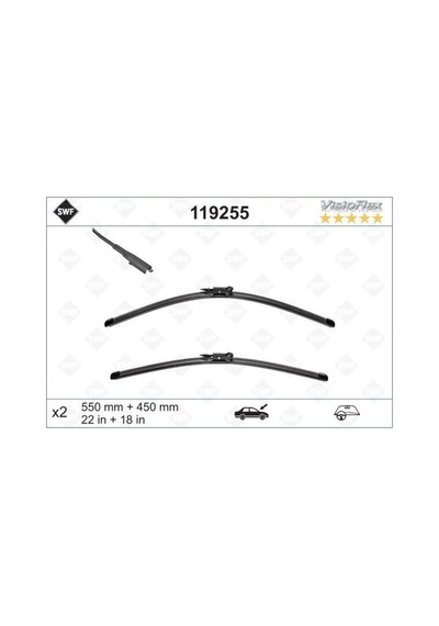 Silecek Sılencıo 550 450 2 Flat Muz Tipi Bmw 1 F20 2010 Mercedes Glk 204 2014val-119255 61612219147