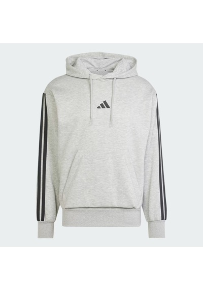 Adidas Essentials 3 Şeritli Erkek Polar Sweatshirt Je6302 Gri