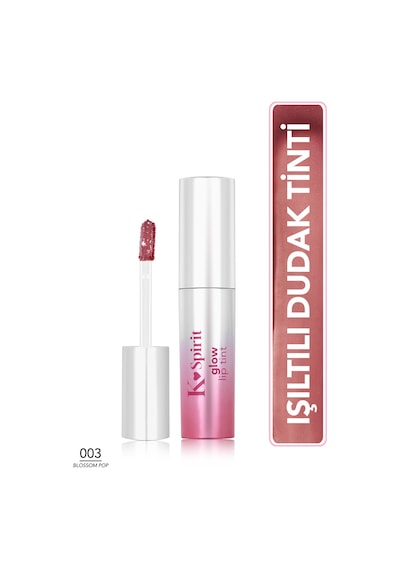 Flormar K-spirit Glow Lip Tint Yoğun Nemlendirici & Işıltılı Uzun Süre Kalıcı Dudak Tint'i 003blossompop
