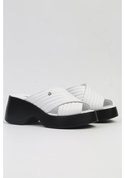 Pierre Cardin Pc-7194- 3968 Beyaz-kadın Platform Terlik Beyaz