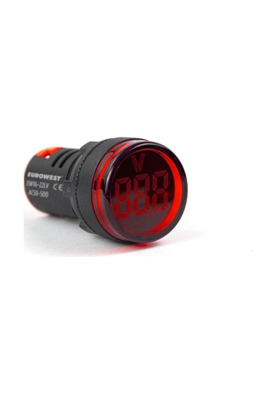 Ew16-22lv-k Q22mm Voltmetre Led 24-450v Kırmızı - 2'li Paket