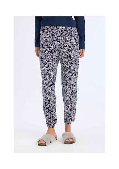 DeFacto Fall in Love Pijama Takımı Uzun Kollu Üst Desenli Uzun Alt E2357AX24WNNV31 Lacivert