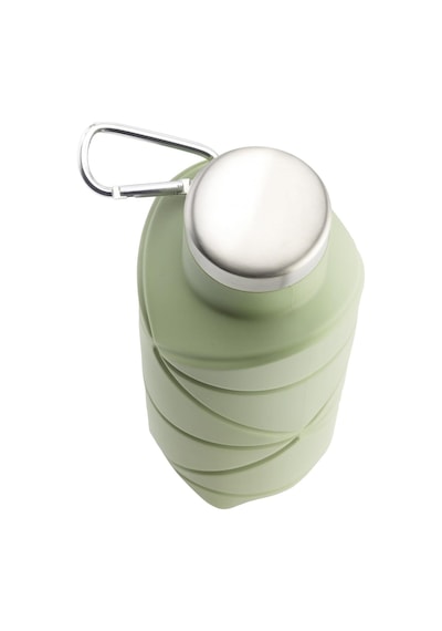 Katlanabilir Silikon Su Şişesi 700 Ml Çelik Kapak Ve Karabinalı Çok Renkli