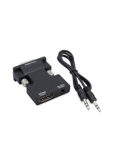 Hdmi To Vga Kablo Çevirici Dönüştürücü Adaptör Hdmı Ses Destekli (539122234)