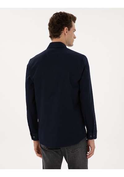 Pierre Cardin Erkek Lacivert Gömlek Desenli 50316747-vr033 Lacivert