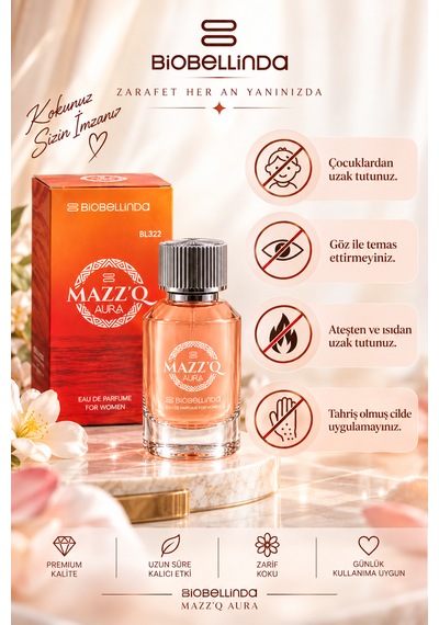 Mazz O Aura Kadın Parfümü Eau De Parfum Kalıcı Ve Şık Koku 50 Ml Aromatik