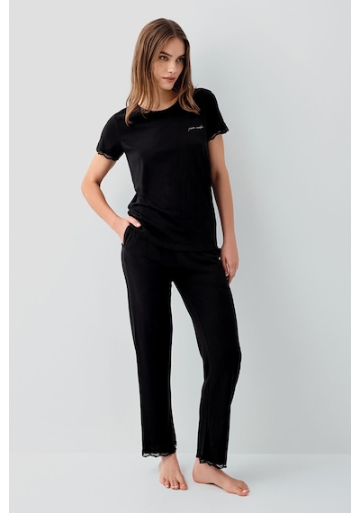 Pierre Cardin Kadın Siyah Pijama Takım Siyah