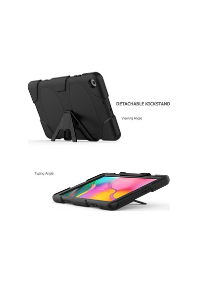 Newface Samsung Galaxy Uyumlu T510 Tab A 10.1 Kılıf Griffin Tablet Kapak Semeglbl - 96 - Siyah