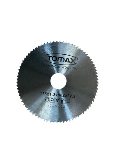 Tomax Ağaç Daire Testere Elmassız 115x1.2x22.2mm Z:80