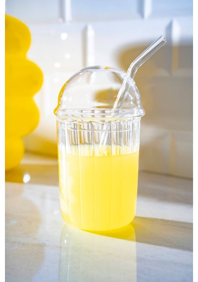 Lumis Pipetli Cam Bardak - 400 Ml Şeffaf