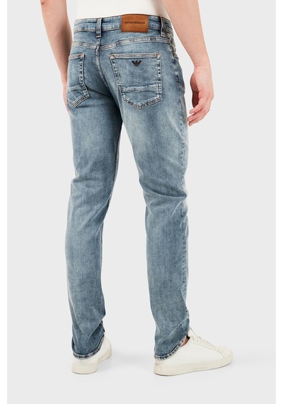 Emporio Armani Pamuklu Slim Fit Dar Paça Kot Pantolon Erkek Kot Pantolon Em006514 Af27789 Mb003 Açık Mavi Emporio Armani Pamuklu Slim Fit Dar Paça Kot Pantolon Erkek Kot Pantolon Em006514 Af27789 Mb003 Açık Mavi