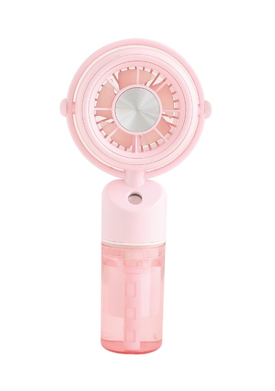 Taşınabilir Şarjlı Su Püskürtmeli 3 Kademeli Mini El Fanı Pembe
