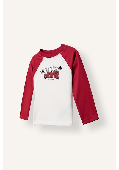 Defacto Oversize Reglan Kollu Baskılı 2li Uzun Kollu Tişört Erkek Bebek I0293a526aurd106 Kırmızı-rd106