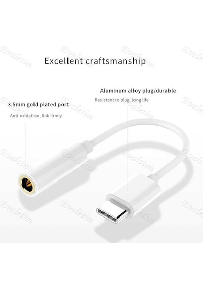 Type C To 3.5Mm Kulaklık Çevirici 4417A Dönüştürücü Adaptör Ses