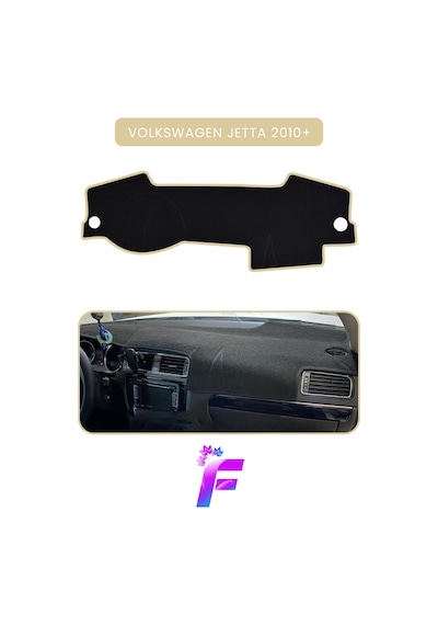 Volkswagen Jetta 2010-2020 Torpido Örtüsü Güneşten, Isıdan, Çatlamadan Korur Tam Uyum C19 Torpido Halısı